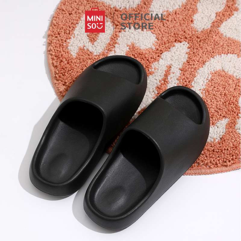 Jual MINISO Sandal Wanita dan Pria EVA Flat Sandals Sandal Tebal