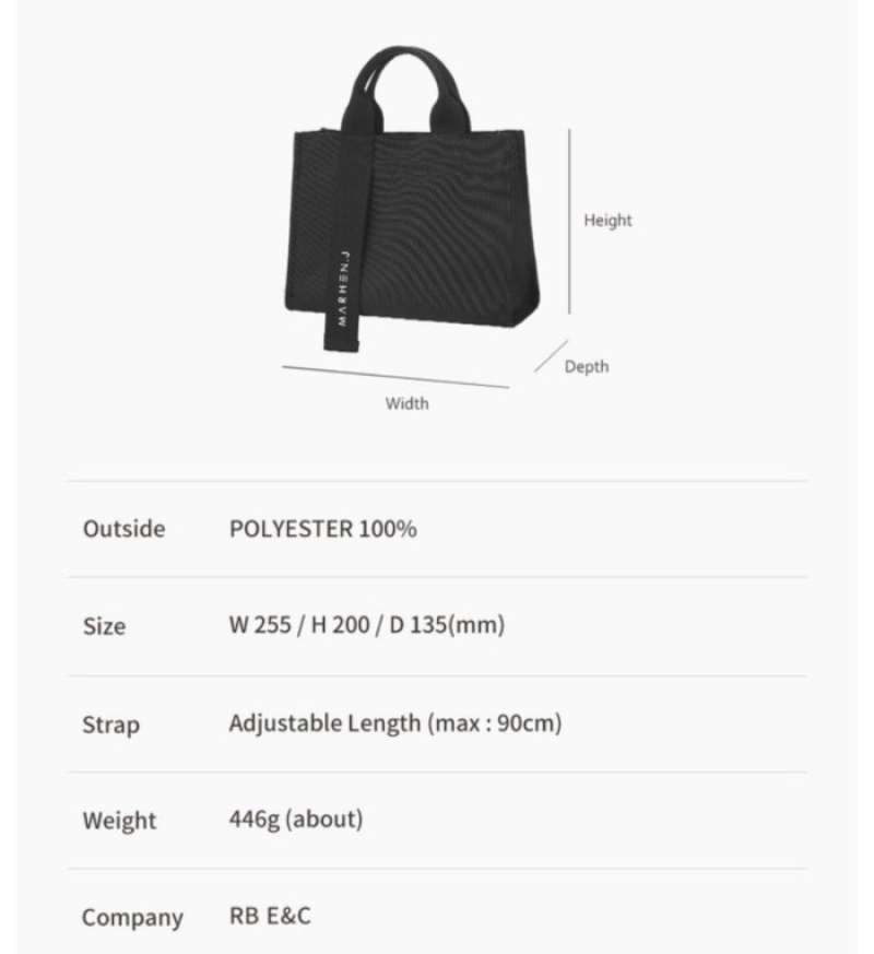 Marhen j rico best sale bag size
