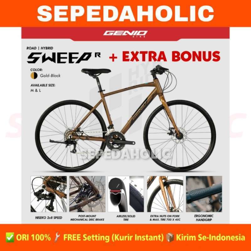 Sepeda Hybrid Gravel GENIO SWEEP R Alloy 700C 16 Speed By United