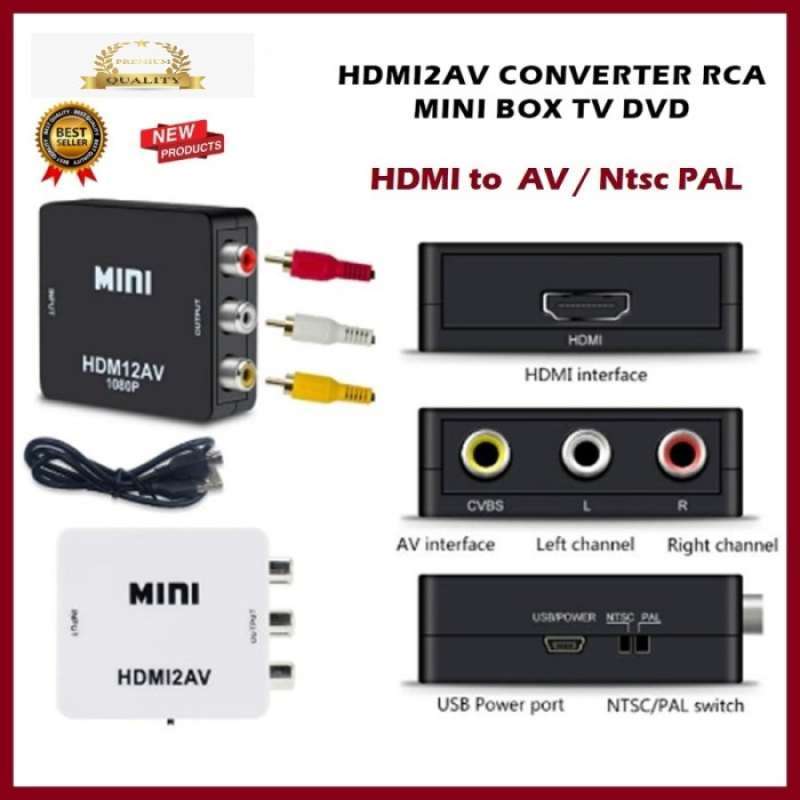 Konverter Hdmi To Av Rca Mini Box Hdmi2Av Converter