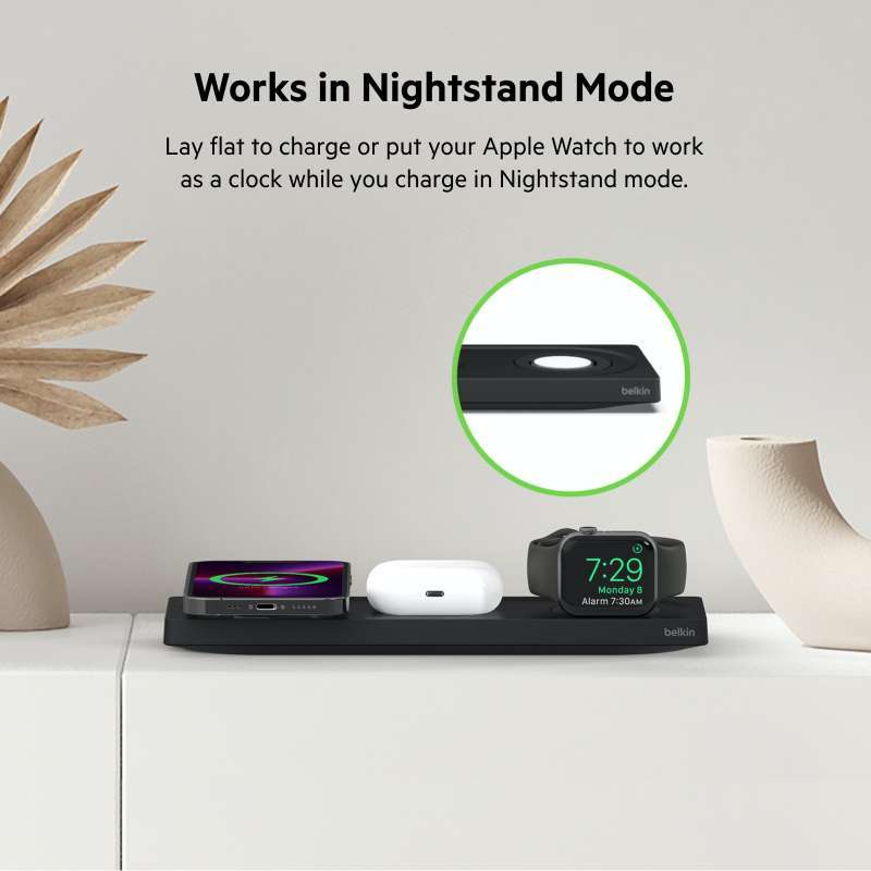 Promo Belkin Wiz016kr Black Boostcharge Pro 3in1 Wireless Charging