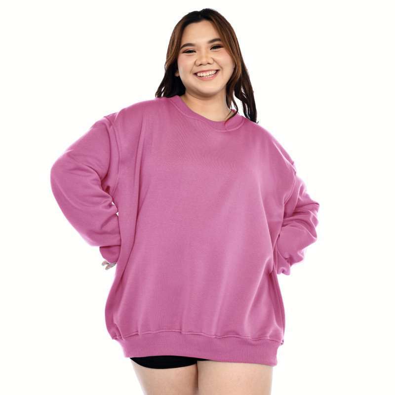Promo Sweater Crewneck Polos Jumbo Oversize Pria Wanita Bigsize