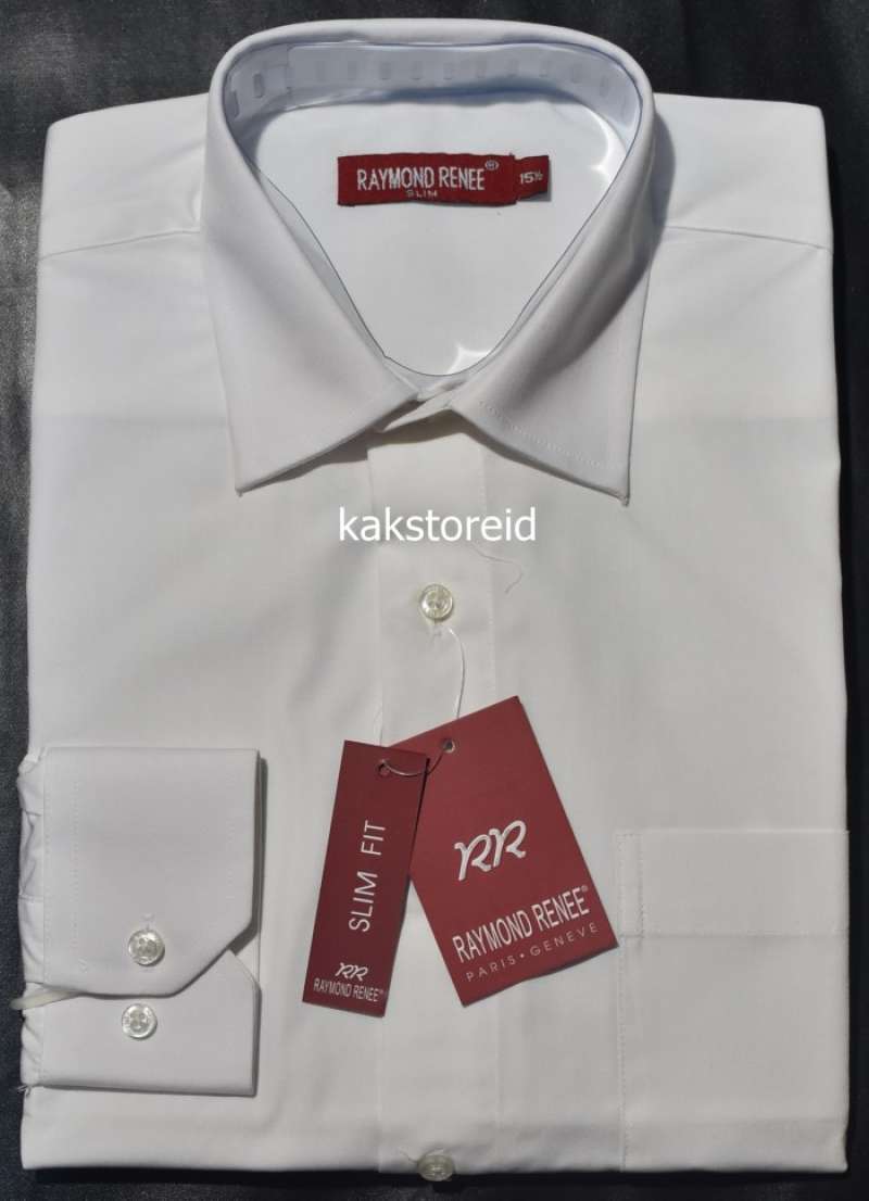 Jual RAYMOND RENEE Kemeja Pria Formal Lengan Panjang Putih Slimfit