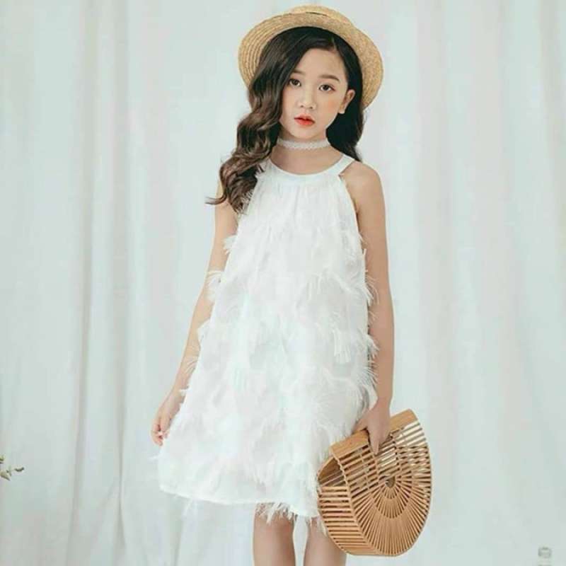 Dress bulu bulu cheap