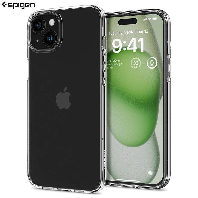 Jual Spigen Liquid Crystal Case iPhone 15 Plus Casing Back Cover