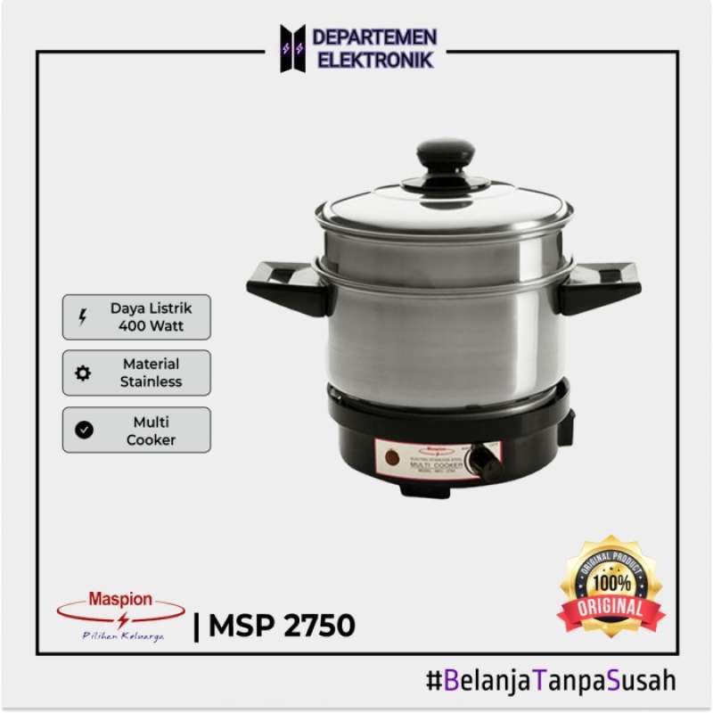 Promo MULTI COOKER MASPION MEC 2750 HARGA EKONOMIS Diskon 23 di