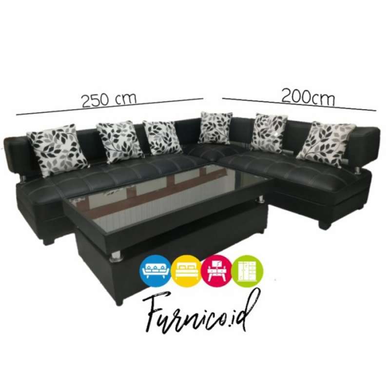 Jual Sofa Minimalis Sudut Tiara Maxi Include Meja Kaca Bantal Anti Air Di Seller Aman Shop Harapan Jaya Kota Bekasi Blibli