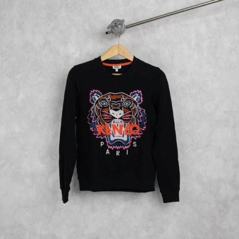 Jual Sweater KENZO TIGER ORANGE PINK BLACK SWEATSHIRT 100