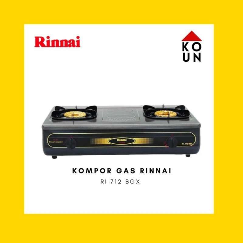 Promo KOMPOR GAS RINNAI 2 TUNGKU RI-712BGX / RI 712 BGX / RI712BGX GARANSI  Diskon 23% di Seller Veera Store - Kedoya Utara, Kota Jakarta Barat | Blibli