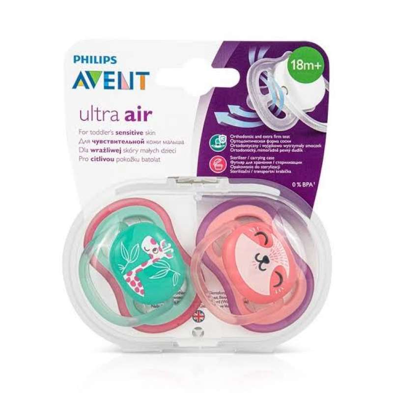 Philips Avent Ultra Soft Pacifier Empeng Bayi Dot Baby Newborn England Ultra Air 18m 18m