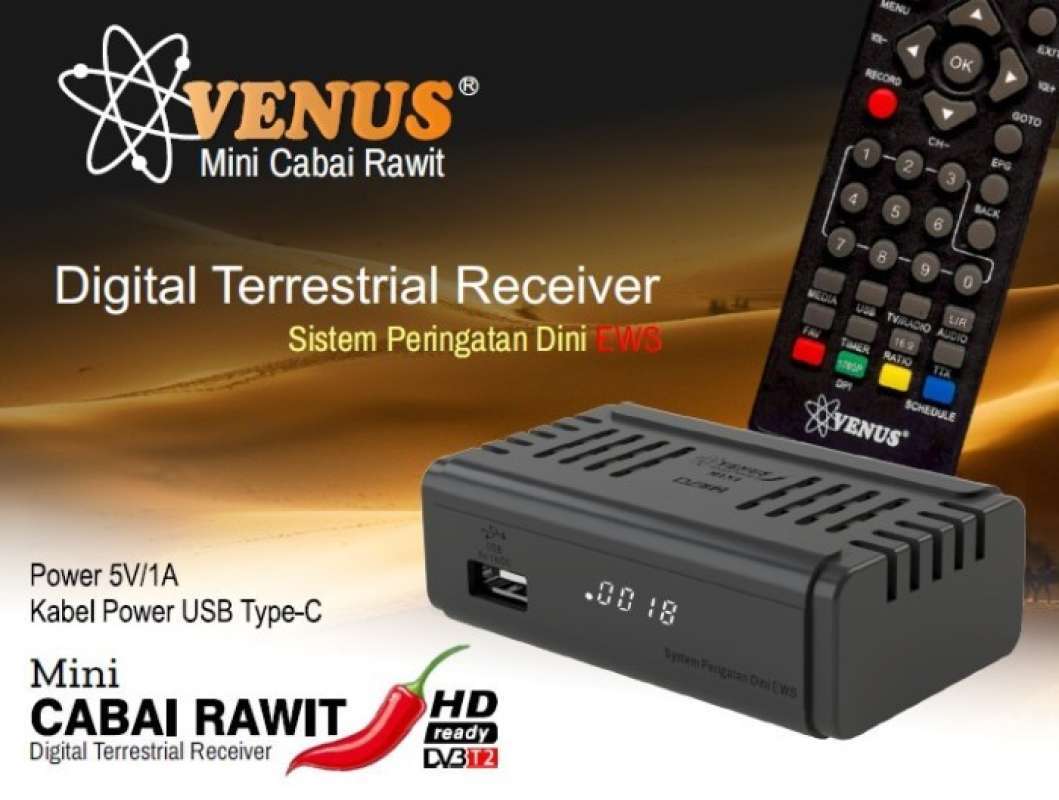 Promo Terbaru Venus Cabe Rawit Set Top Box Tv Digital Dvbt2 Dvb T2 Venus  Cabai Rawit Terbaru Diskon 34% di Seller Oktarabaya - Cengkareng Barat,  Kota Jakarta Barat | Blibli