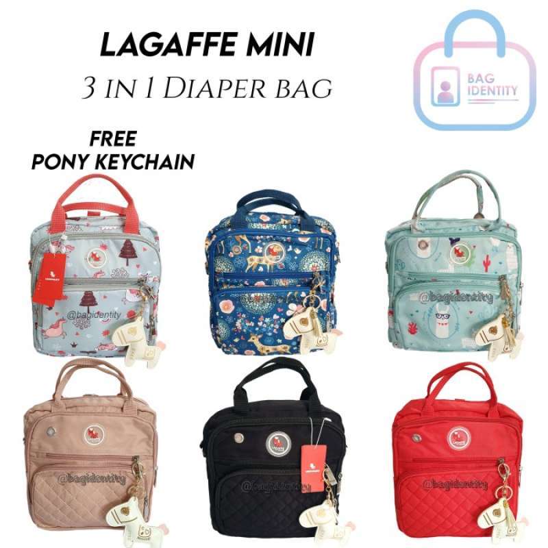 Tas Lagaffe Import Mini Diaper Bag Bayi 3 in 1 Multifungsi
