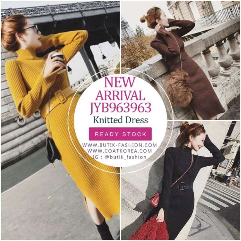 Jual SWEATER RAJUT TURTLENECK BAJU WINTER BIG SIZE DRESS