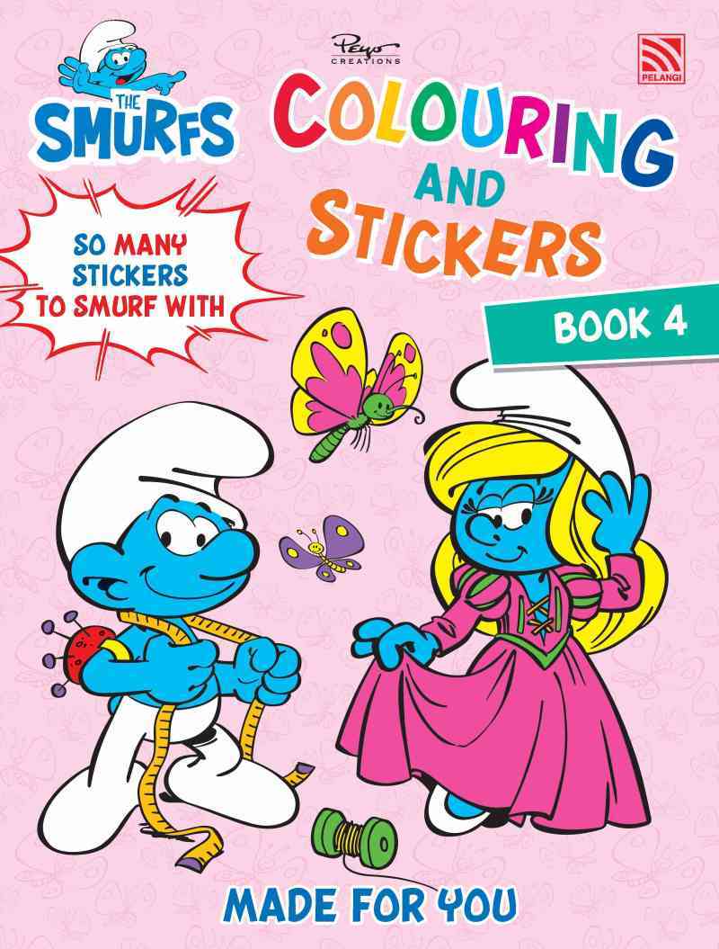 THE SMURFS - COLOURING AND STICKERS BOOK  4