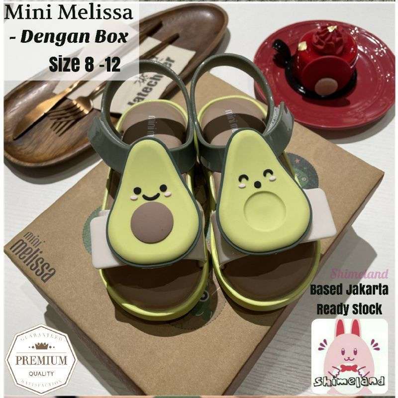 Promo Mini Melissa Alpukat Sendal Sepatu Jelly Shoes Anak