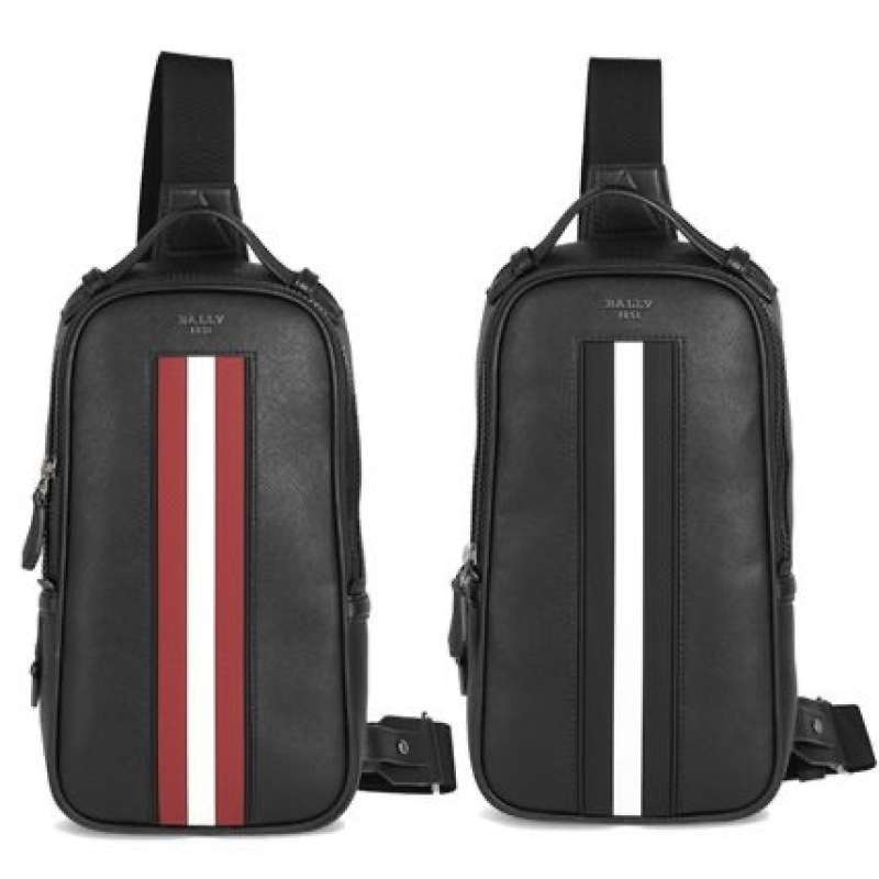 BALLY MALIKHO STRIPE DETAILED SLING BAG FOR MEN AUTHENTIC FULLSET
