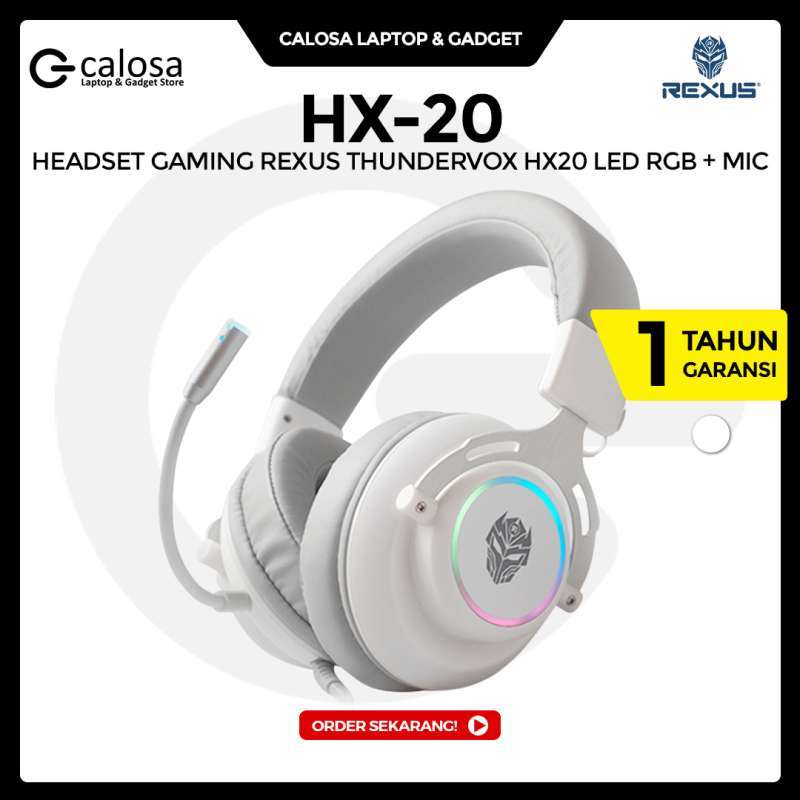 Jual HEADSET GAMING REXUS THUNDERVOX HX20 LED RGB MICROPHONE