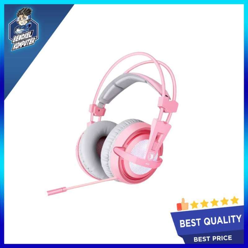 Jual HEADSET GAMING SADES SA A6 PINK di Seller bengkelkomputerptk