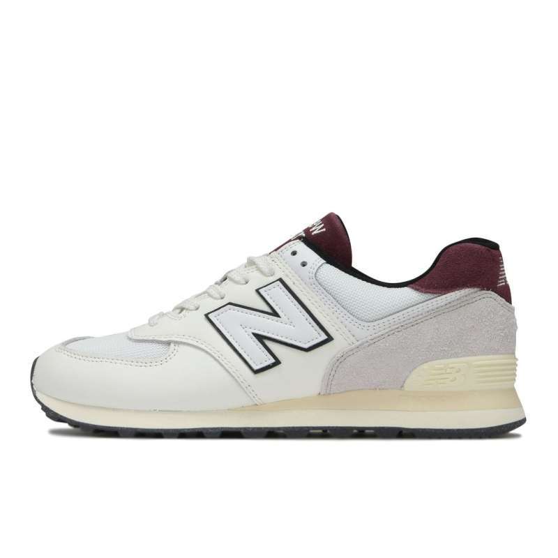 New Balance 574 White Burgundy
