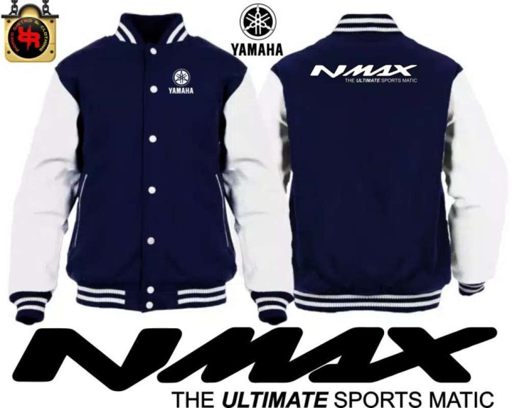Jual SWITER VARSITY JAKET YAMAHA NMAX 155 PRIA WANITA MURAH