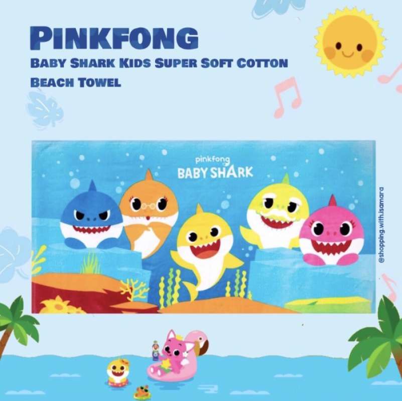 Pinkfong baby shark towel sales