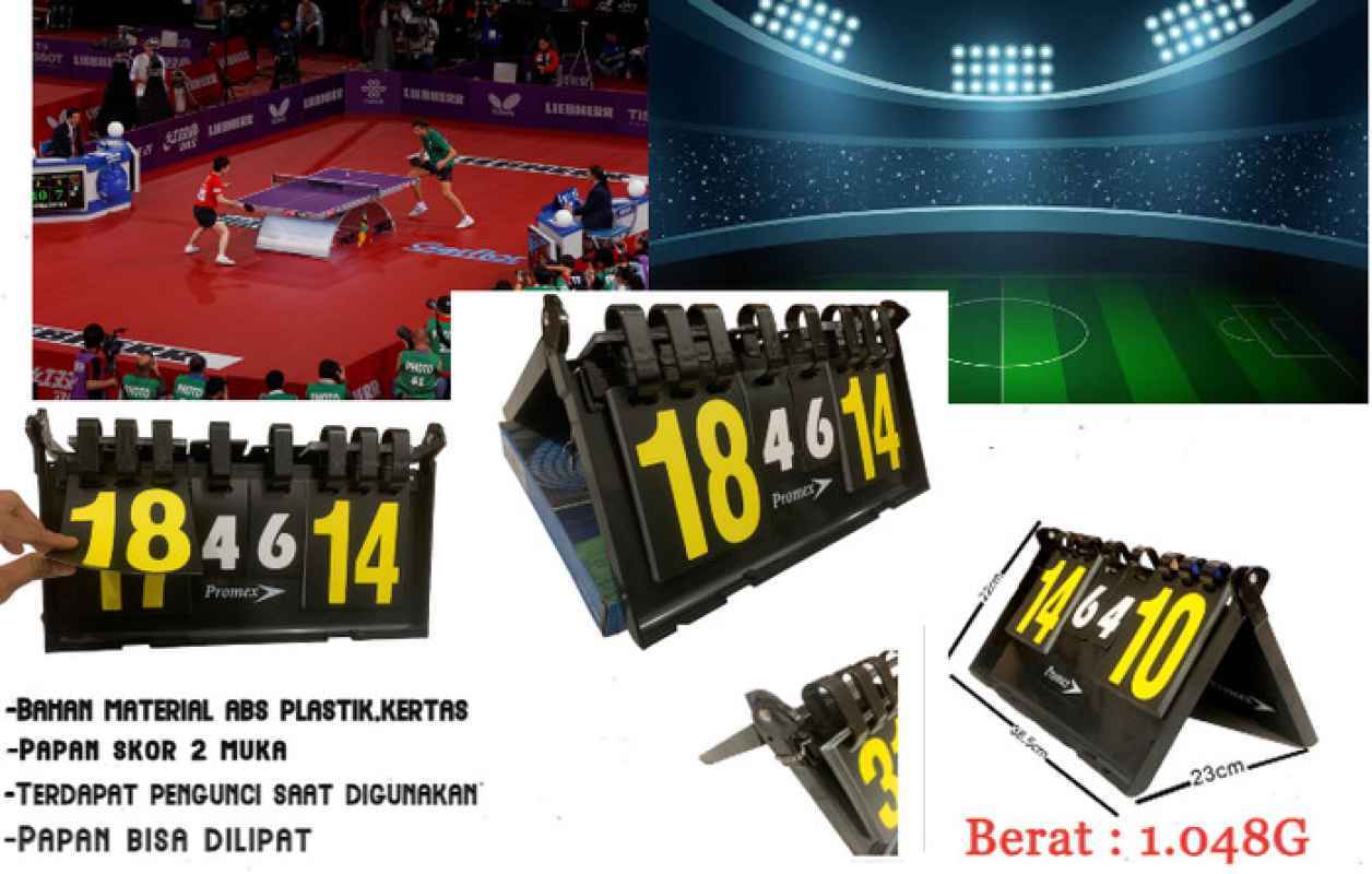 Terbaru Papan Skor Promex Score Board Tenis Meja Futsal Basket Badminton Terbaik