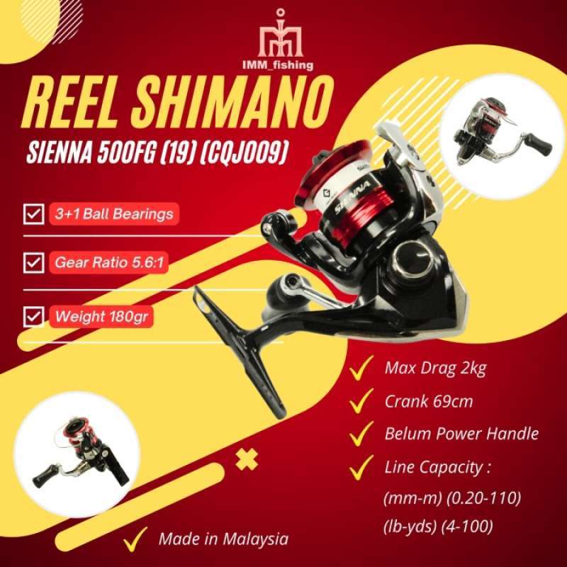 Promo Baru Reel Shimano Sienna 500Fd Diskon - 500 FG (19) Diskon 13% di  Seller Artosseals - Cengkareng Barat, Kota Jakarta Barat