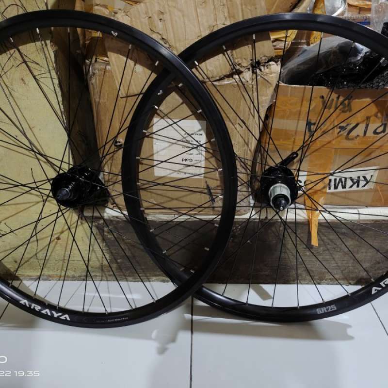 Sale Wheelset Sepeda Mtb Ukuran 27.5 Merk Araya Sr25 Hub Pacific 409 Cakram Terlaris