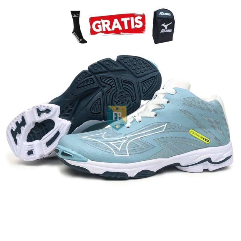 Sepatu voli Mizuno wave lighting z7 Pria dan wanita terbaru Blue white 39