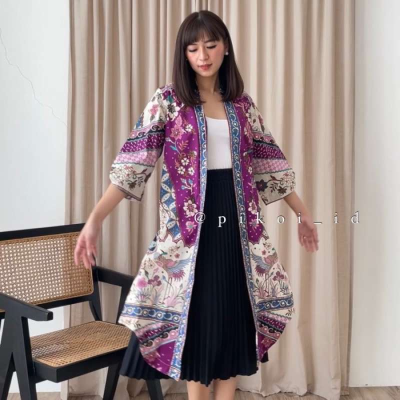 Cardigan batik wanita modern hotsell
