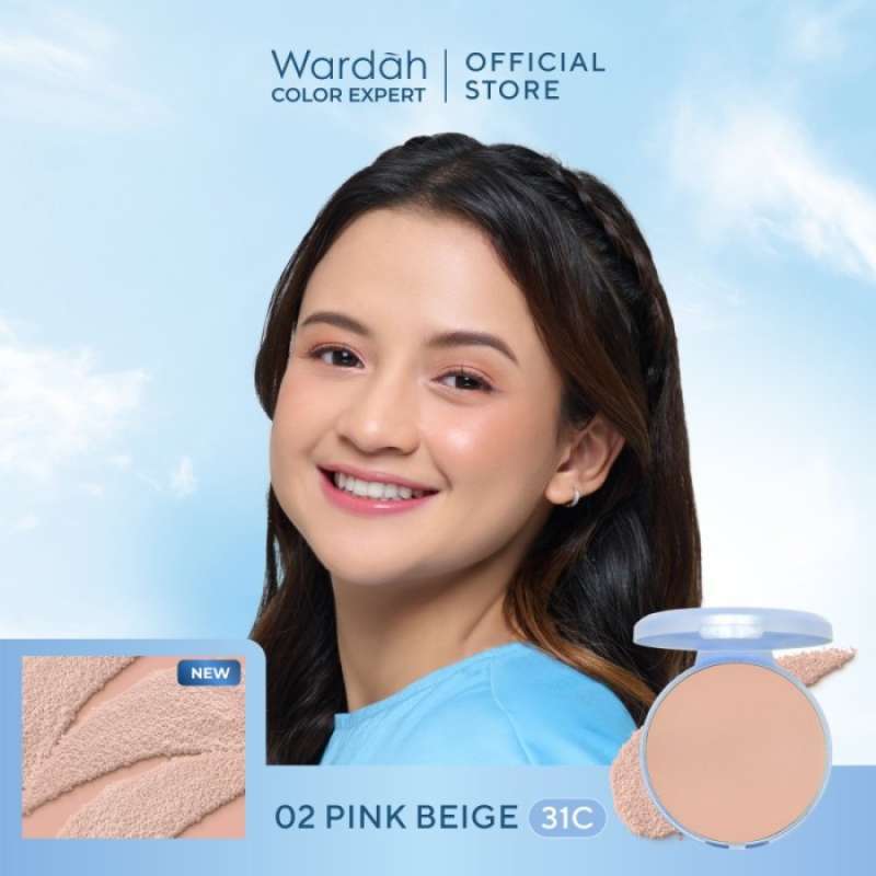 Wardah Lightening Powder Foundation light feel 12g two way cake