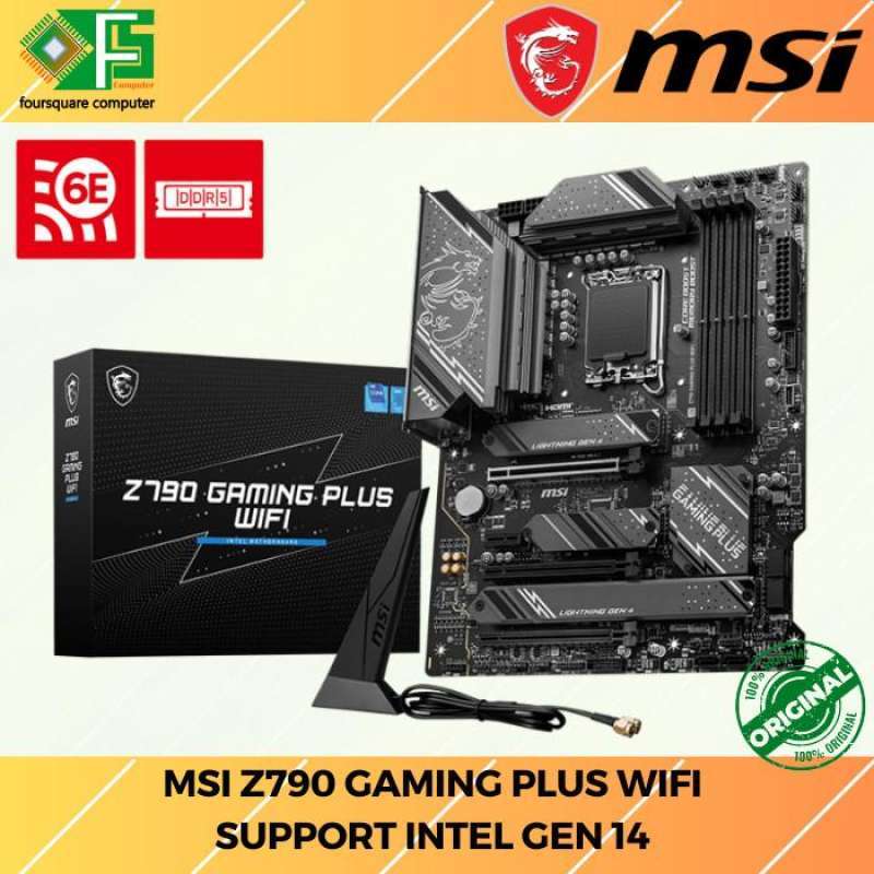 Motherboard MSI Z790 GAMING PLUS WIFI Mobo Intel Support Gen 14 Resmi