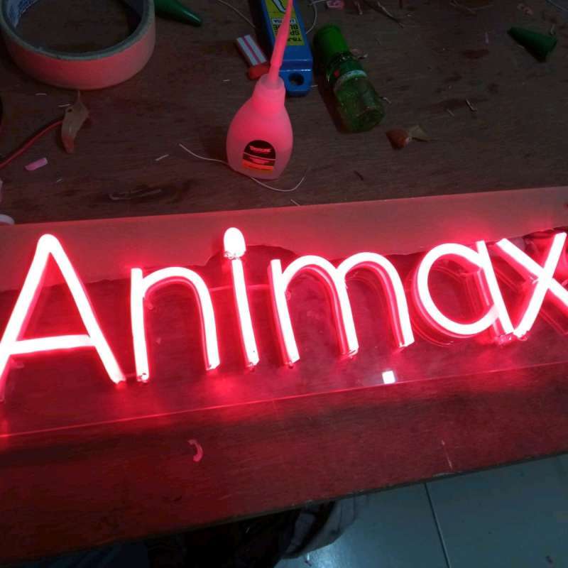 Putriimpian Neon FLex Logo Custom Ukuran 39x13 cm