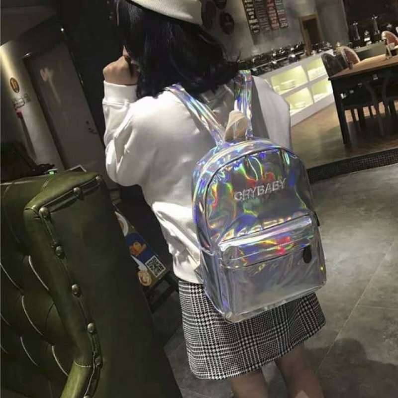 Crybaby holographic backpack top