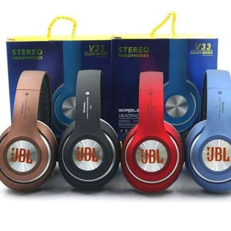 Headphone Headset Bluetooth Wireless Bando Portable JBL V33 V 33