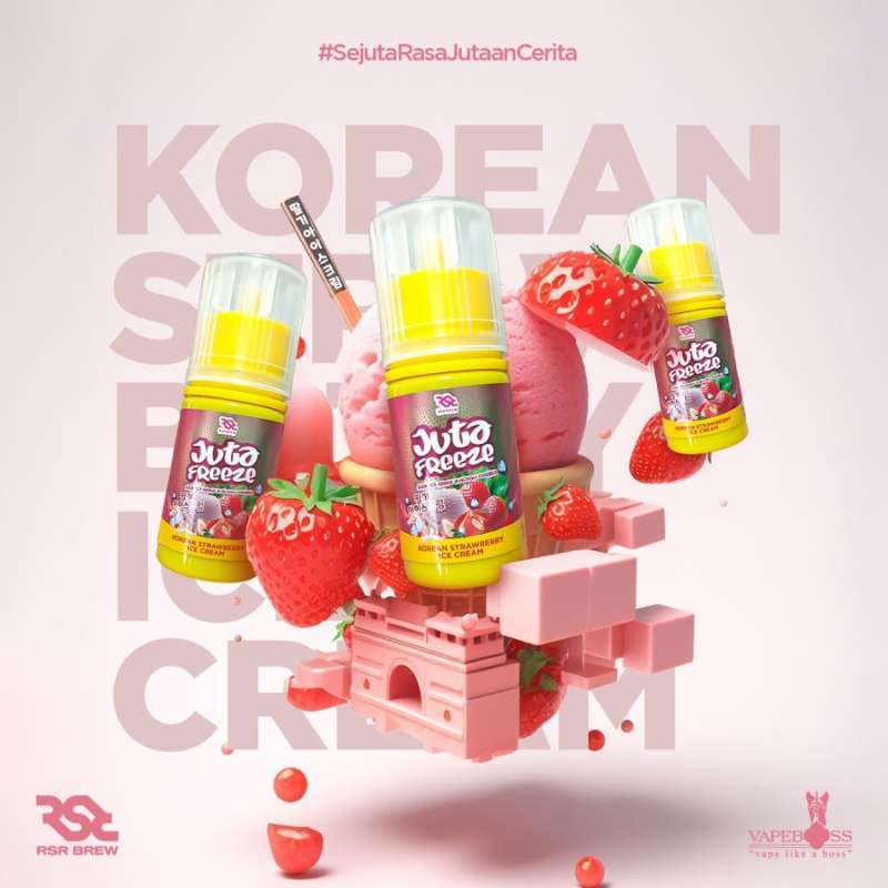 Juta Freeze Korean Strawberry Ice Cream Salt Nic 30ML by RSR - Liquid