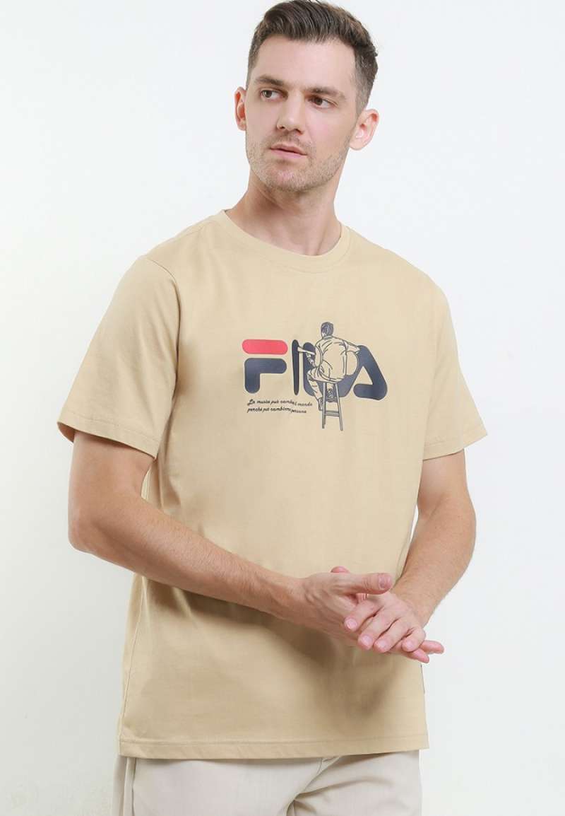 Cream fila shirt store