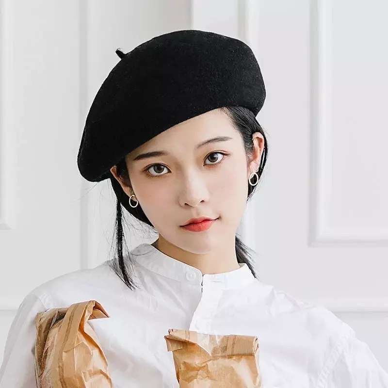 Promo Verish Topi Baret Basic Woolen Beret #1406 Diskon 30% Di
