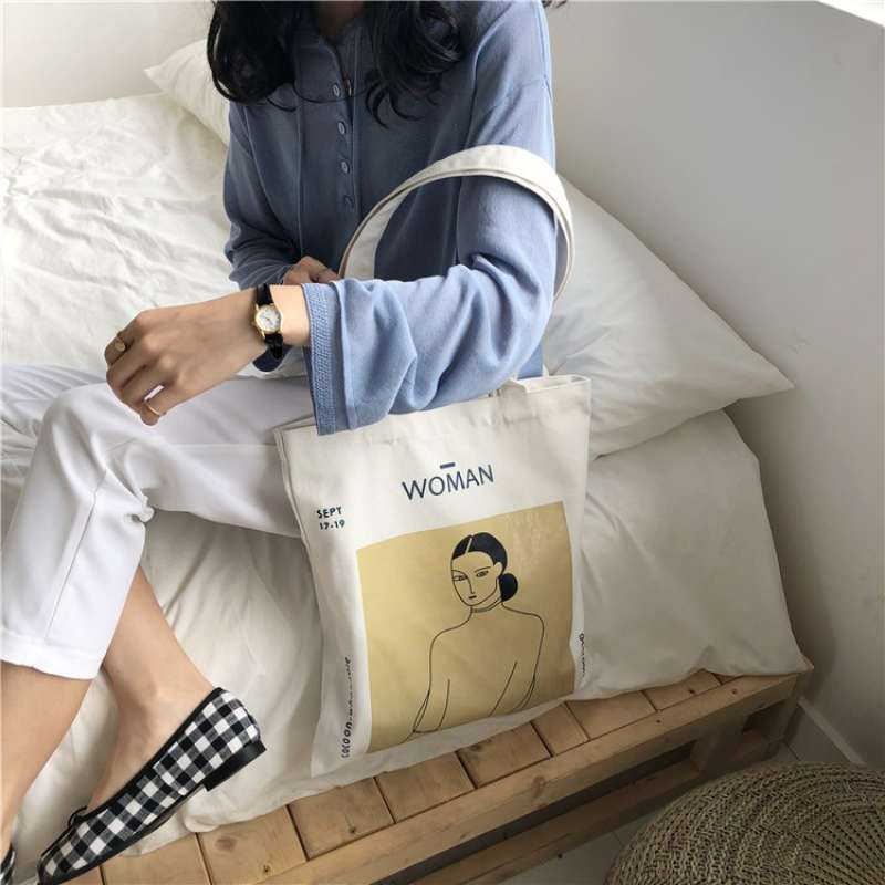 Promo Verish Tc-49 Tas Kanvas Canvas Wanita Tote Bag Import Jepang
