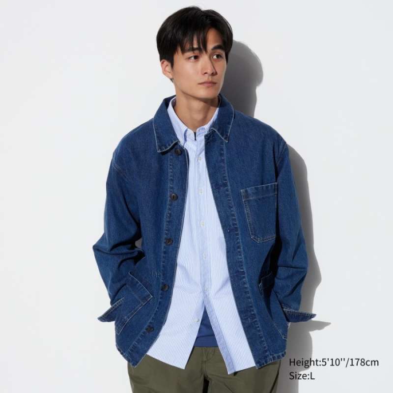 Jaket sales denim uniqlo