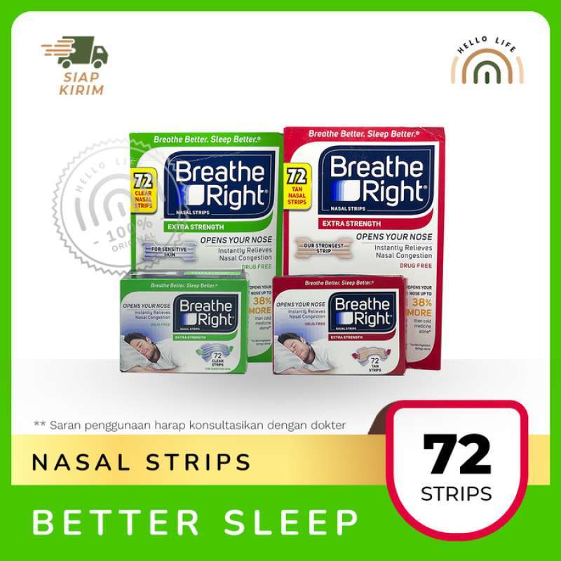 Breathe Right Clear Nasal Strips, 72 ct.