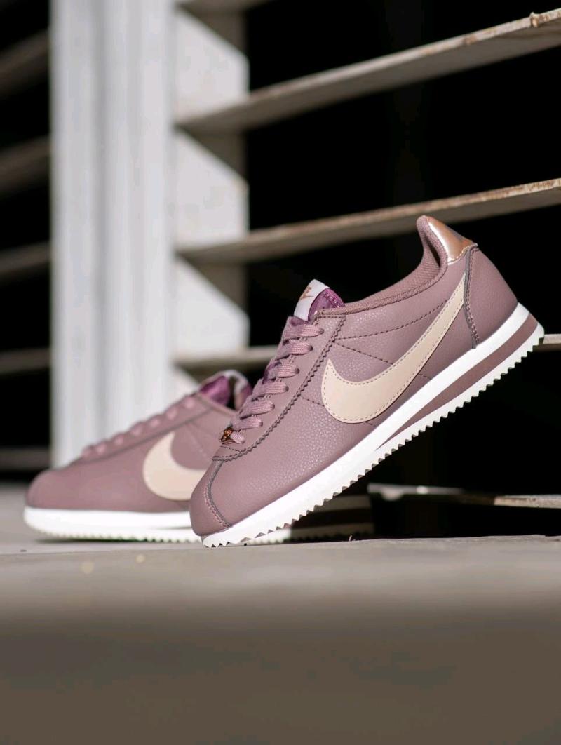 Nike cortez outlet leather smokey mauve