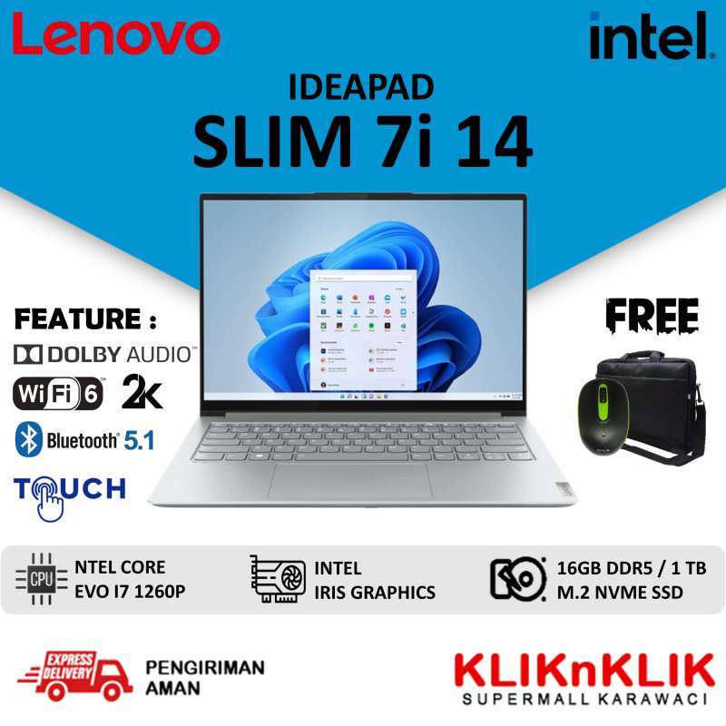 Jual Lenovo Ideapad Slim 7i 14 Intel Evo I7 1260p 16gb 1tb Ssd 14