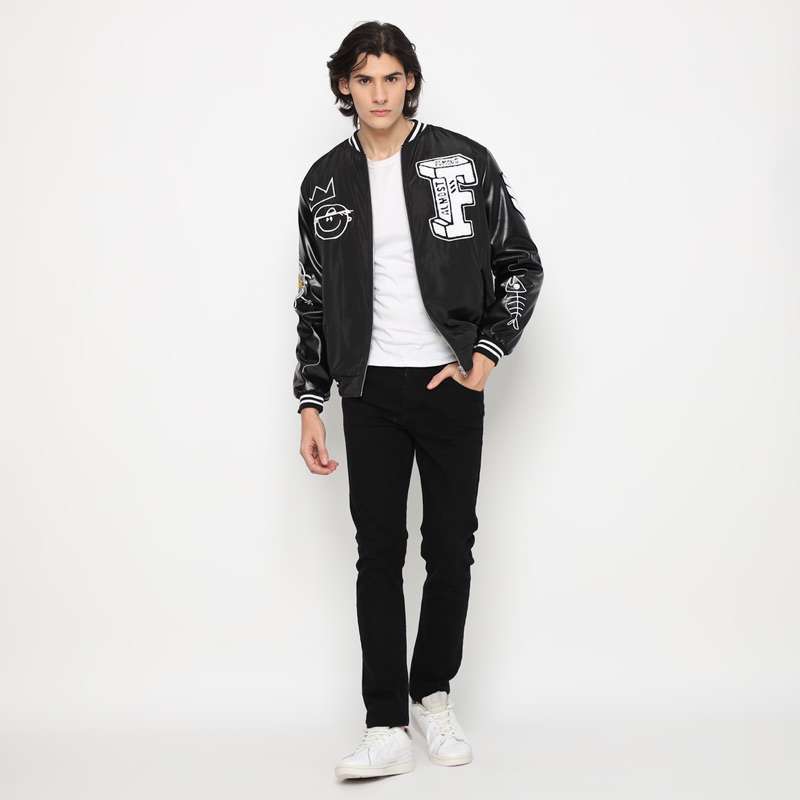 ミストレアス Synthetic Leather College Jacket｜ファッション 