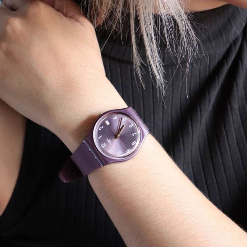 Promo Swatch Gv403 Original Swatch Pearlypurple Jam Tangan  display picture 3