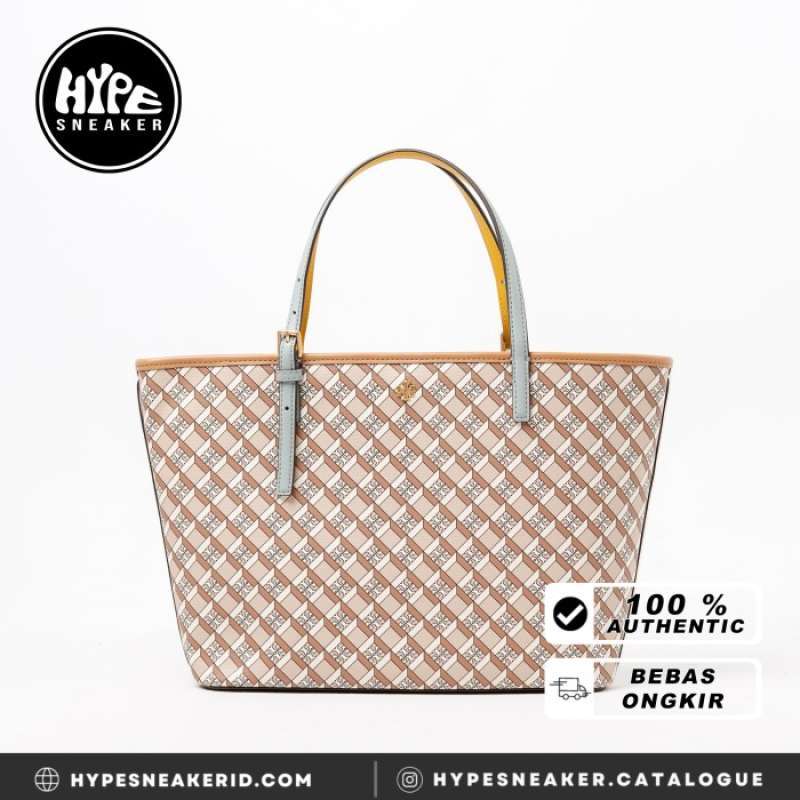 Jual Tas TORY BURCH GEO MONOGRAM ORANGE TOTE BAG 100 ORIGINAL di