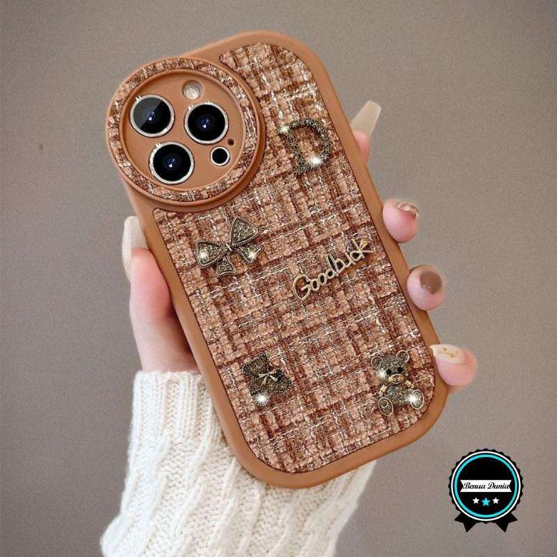 Oppo A12 Casing Hp Oppo F9 Glitter SOFTCASE SILIKON TWEED WOOVEN