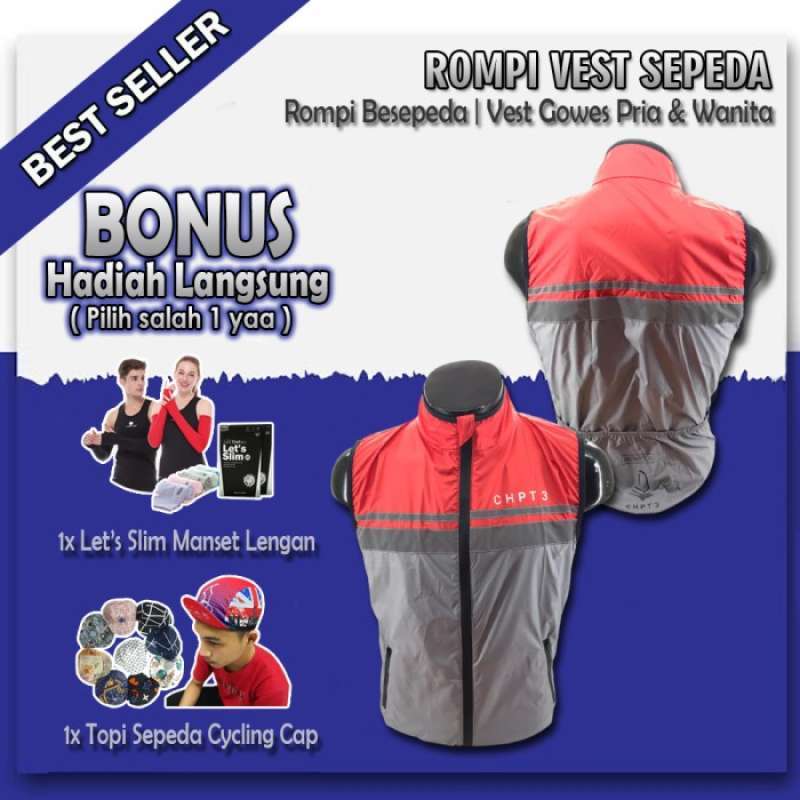 Jual rompi sepeda lipat brompton chpt3 chpt 3 brompton vest pria