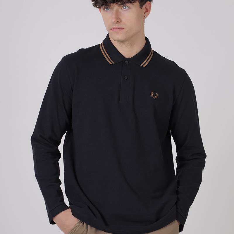 Fred perry long sleeve polo shirt sale