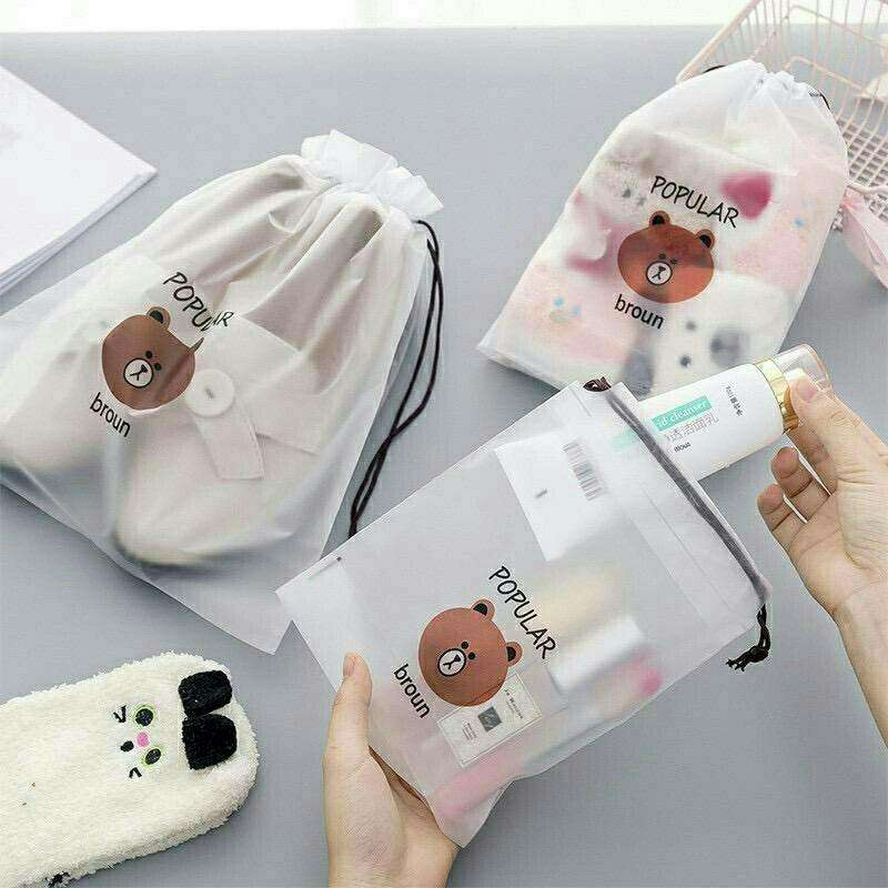 Jual Travel Pouch Serut Organizer Serbaguna Tas Makeup di Seller